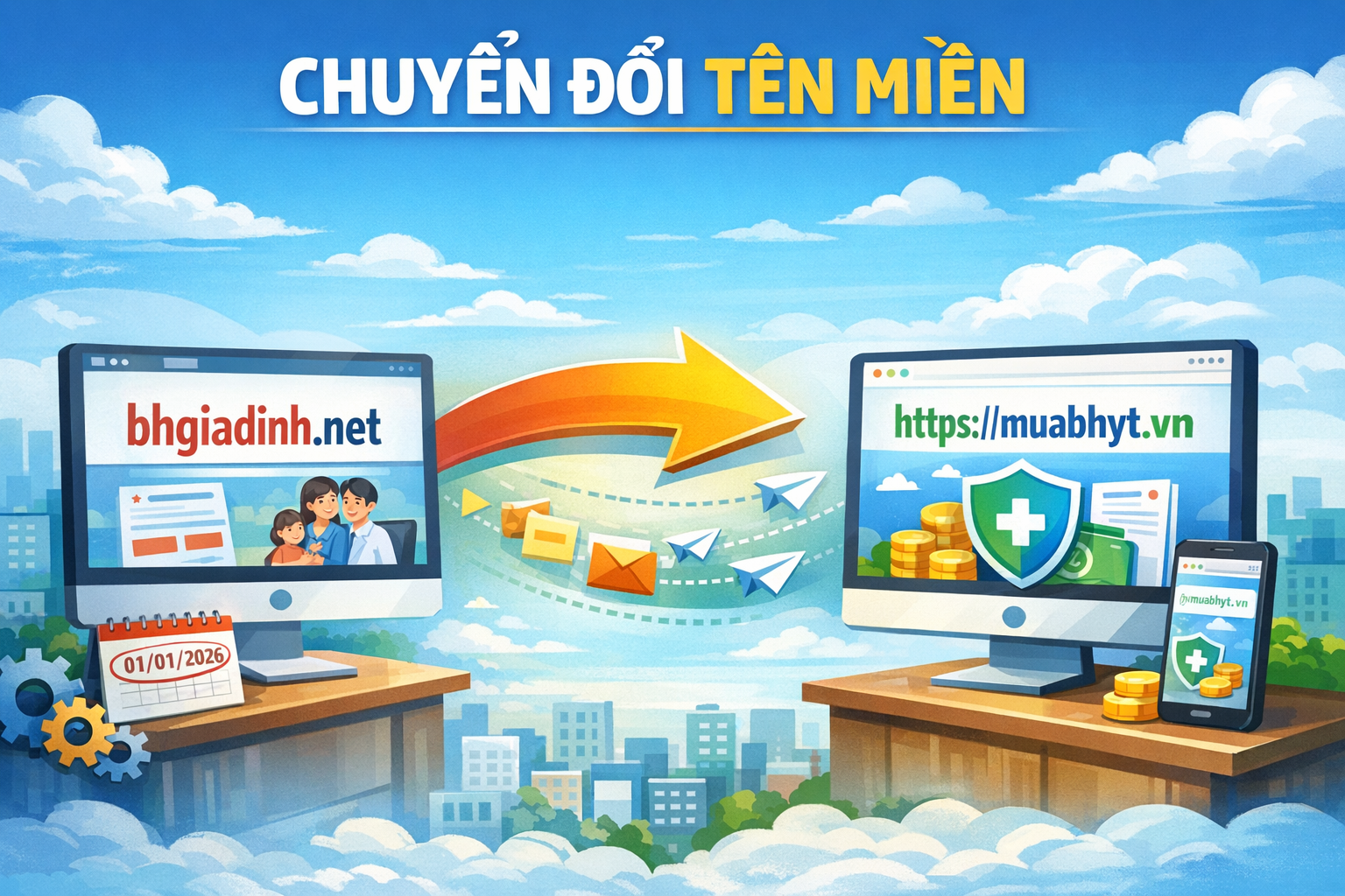 Thông báo chuyển đổi tên miền bhgiadinh.net sang muabhyt.vn